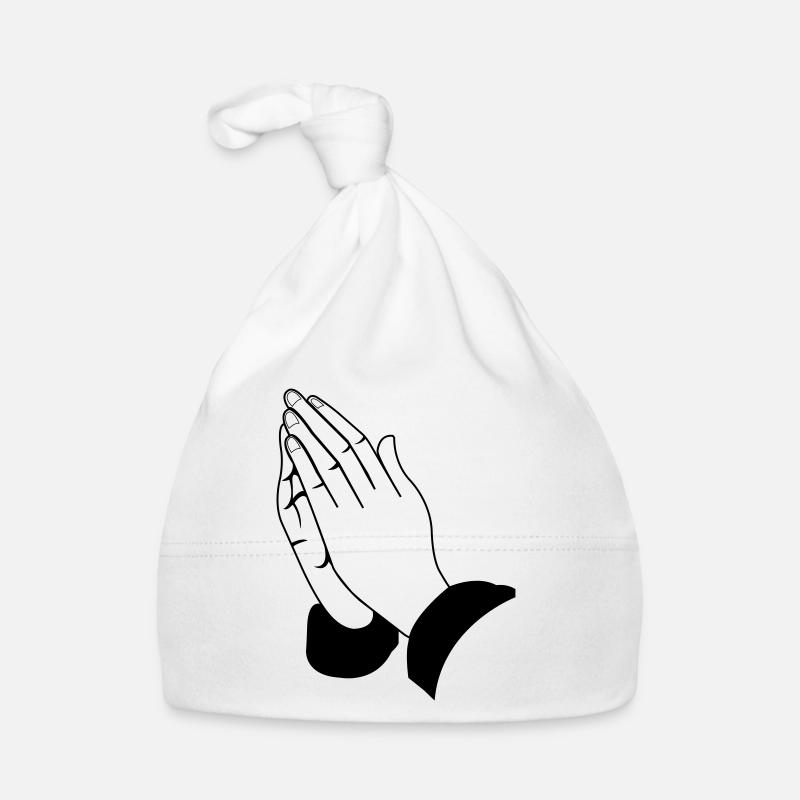 hands pray Organic Baby Cap