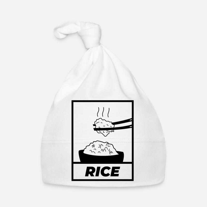 Rice simple black Baby Bio-Mütze