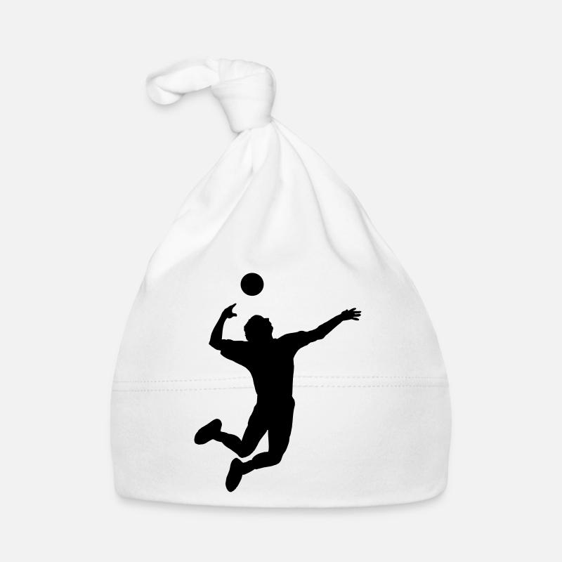 Volleyball jumped stroke or service Organic Baby Cap