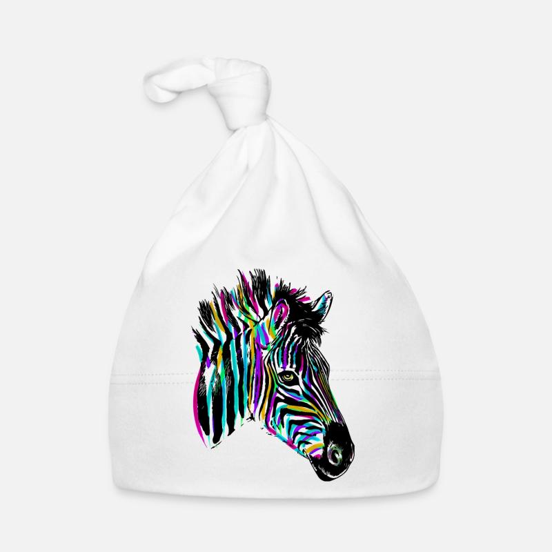Colorful Zebra - Colored Zebra Organic Baby Cap