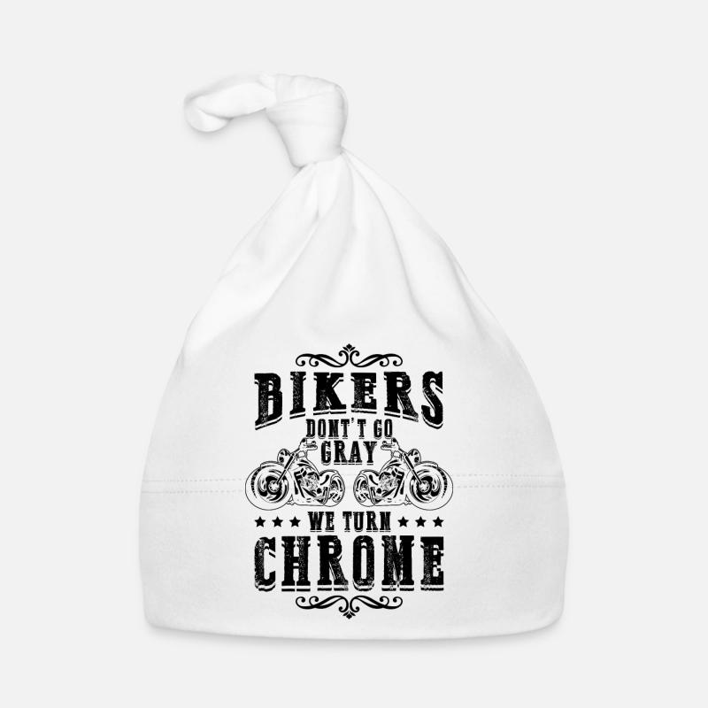 Biker Chrome Motorcycle Organic Baby Cap