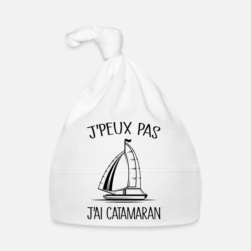 Je Peux Pas J'ai Catamaran - Bonnet bio Bébé - blanc