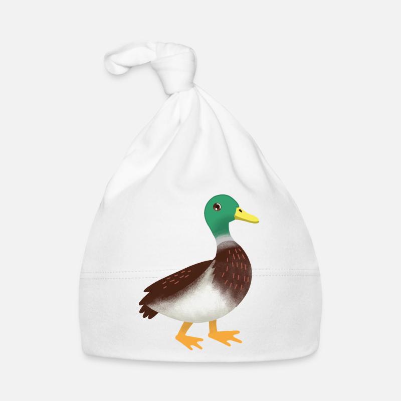 Main simple de canard colvert dessiné Bonnet bio Bébé