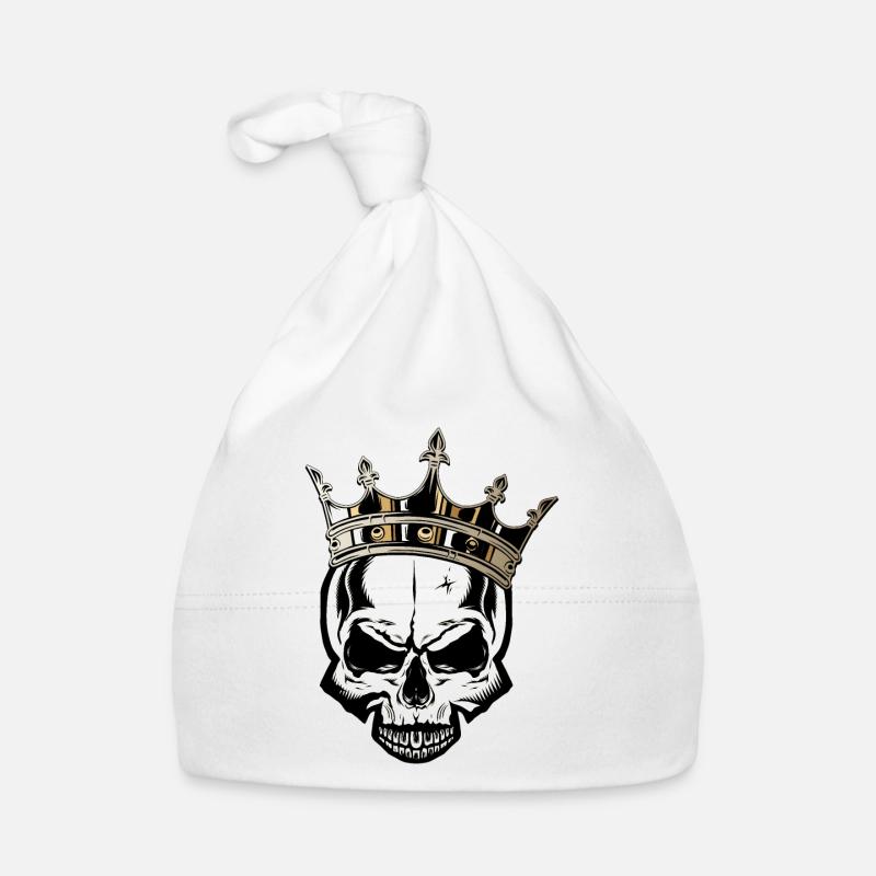 Kronenschädel Totenkopf Fantasy Baby Bio-Mütze