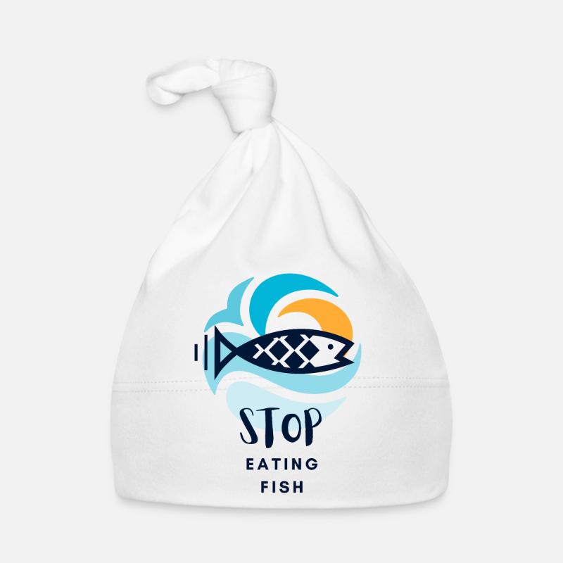 Stop eating fish Organic Baby Cap