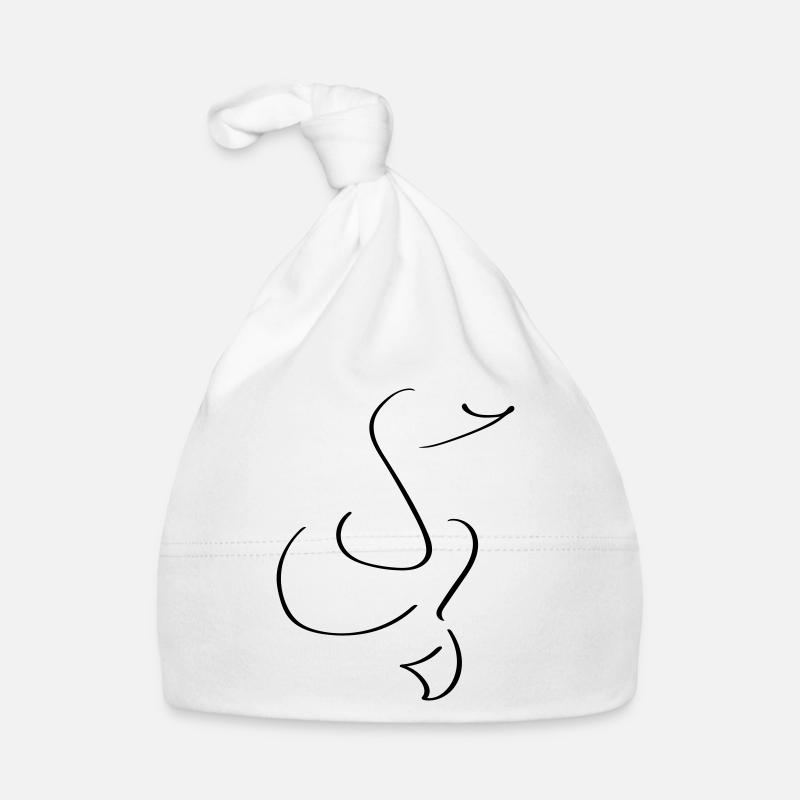 Duck Line Art - Minimaliste Bonnet bio Bébé