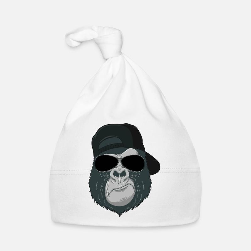 Gorillewear - Bonnet bio Bébé - blanc