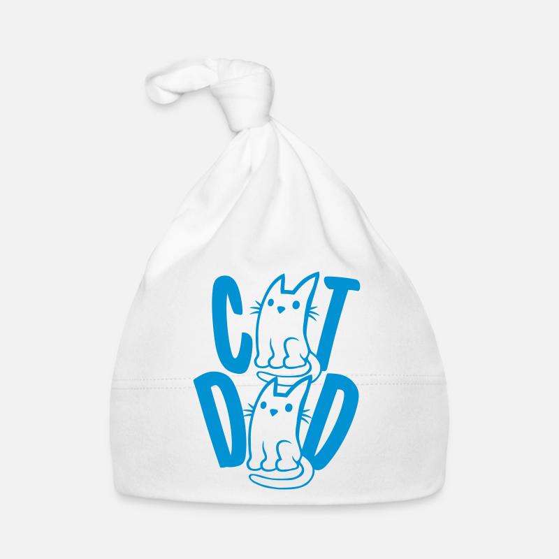 Texte de conception de papa chat Bonnet bio Bébé