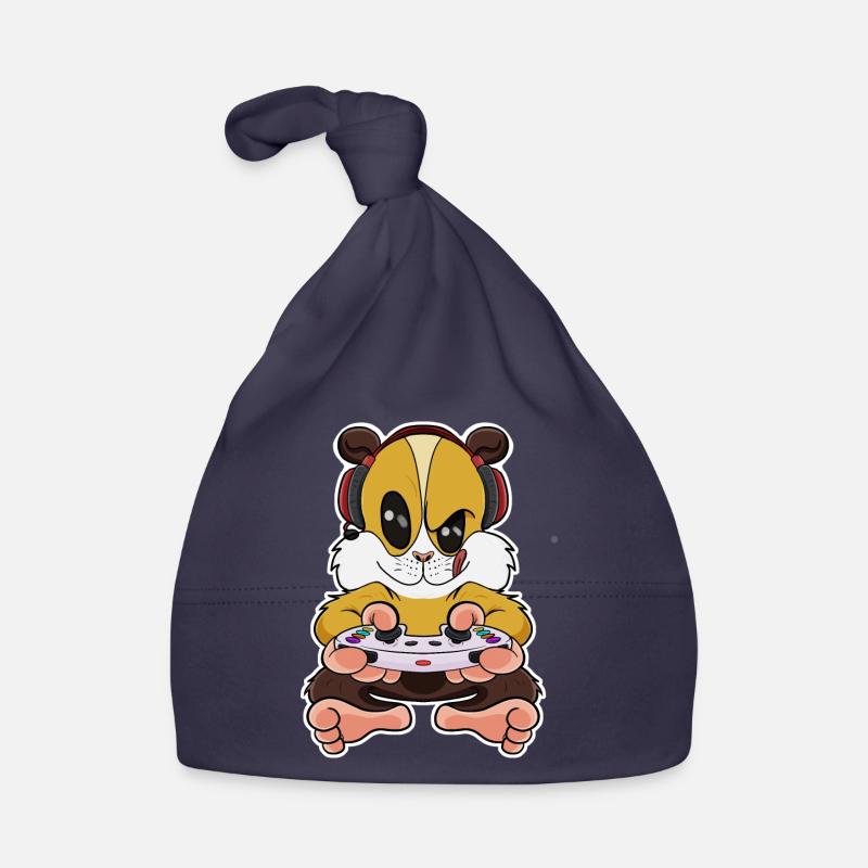 Guinea Pig With Gaming Controller I Funny Gaming Baby Bio-Mütze