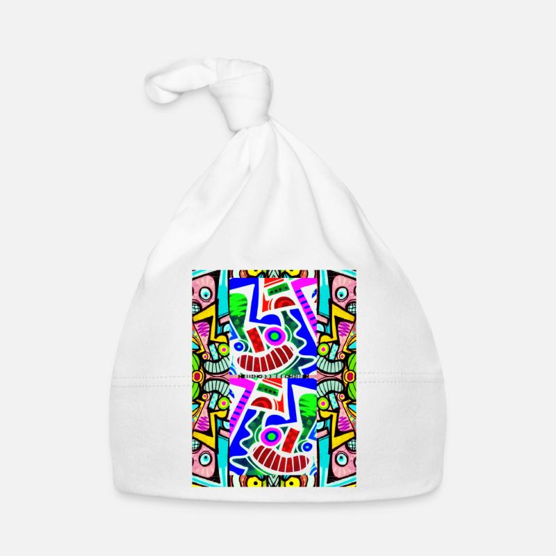 Pop art Pattern Face Graffiti Organic Baby Cap