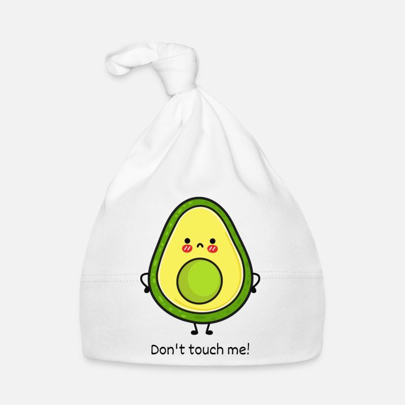 Pas touche l'avocat ! - Bonnet bio Bébé - blanc