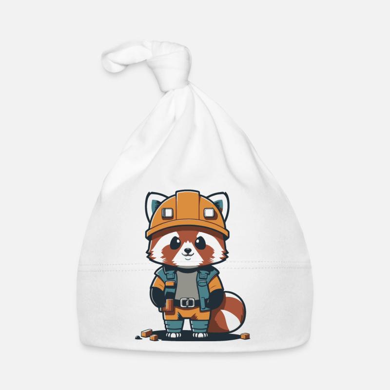 Ouvrier de la construction Red Panda Bonnet bio Bébé