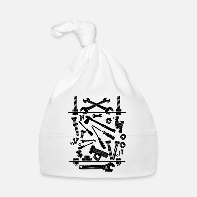 Composition des outils Noir Bonnet bio Bébé