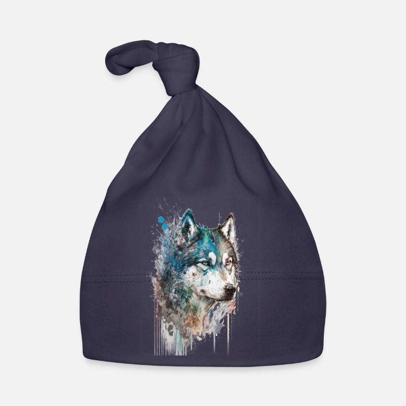 Husky sibérien 2 Bonnet bio Bébé