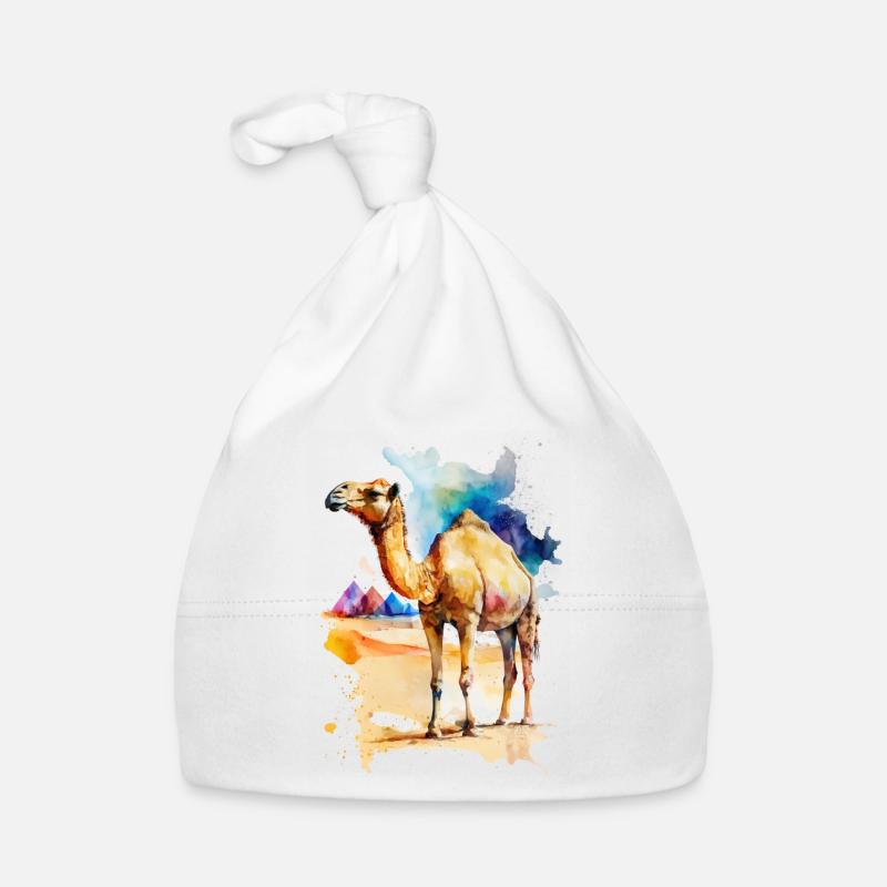 Camel in the desert Organic Baby Cap