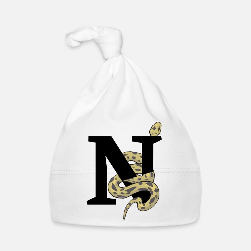 Lettre n serpent Bonnet bio Bébé