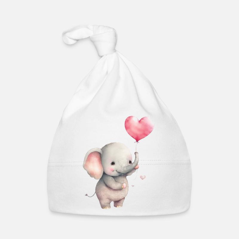 Niedlicher Elefant Baby Bio-Mütze