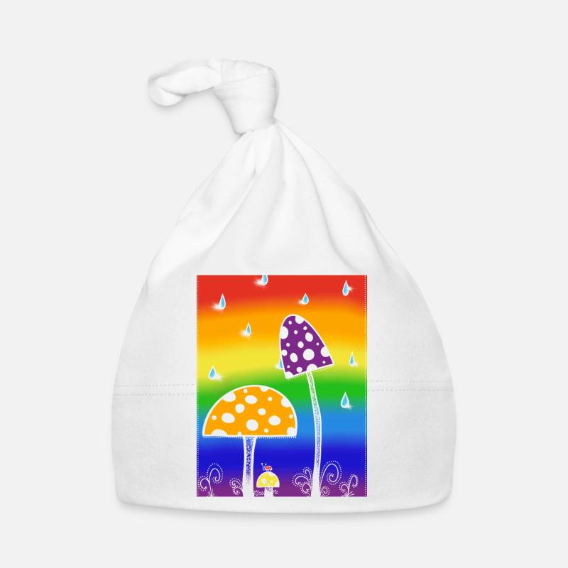 Mushrooms in the rain Organic Baby Cap