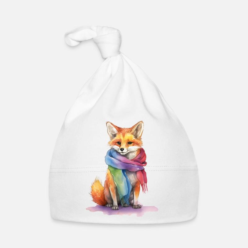 Fuchs mit LBTQ+ Schaal Baby Bio-Mütze