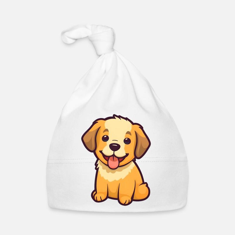 Petit chien mignon « Charlie » dans le style comique Bonnet bio Bébé