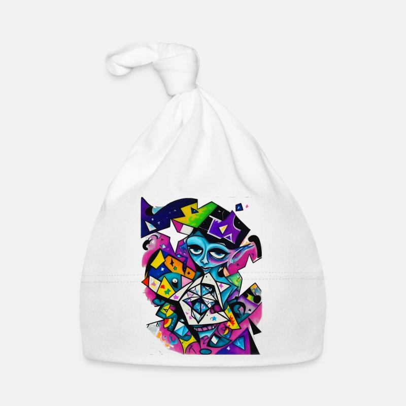 Graffiti - Baby Bio-Mütze - Weiß