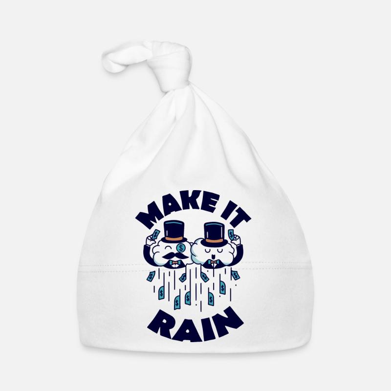 Wealthy Clouds Making It Rain Organic Baby Cap
