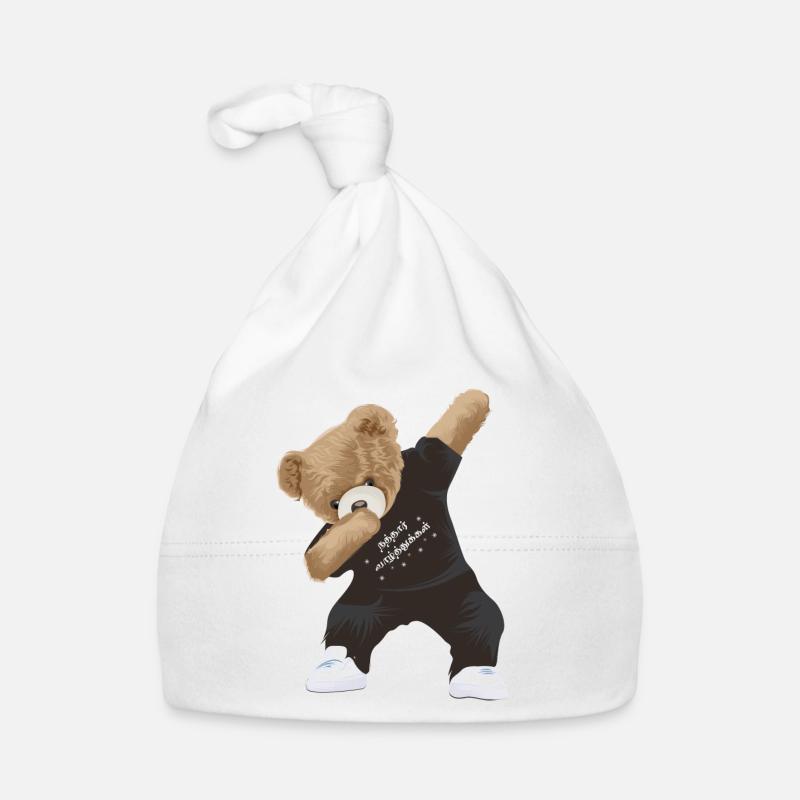 Dabbing Teddy Baby Bio-Mütze