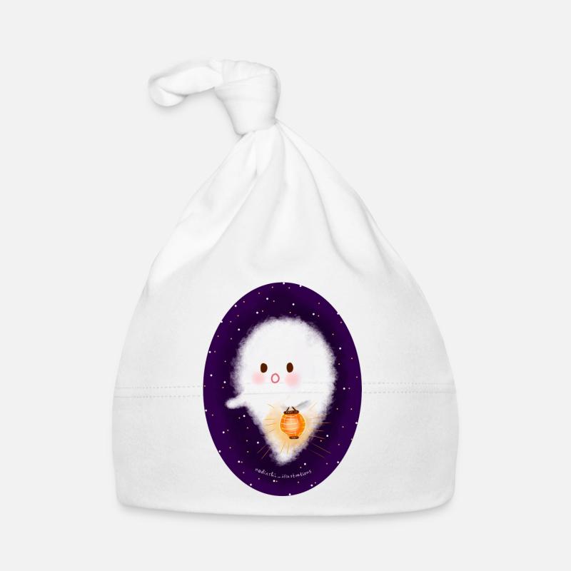 Ghost with lantern Organic Baby Cap