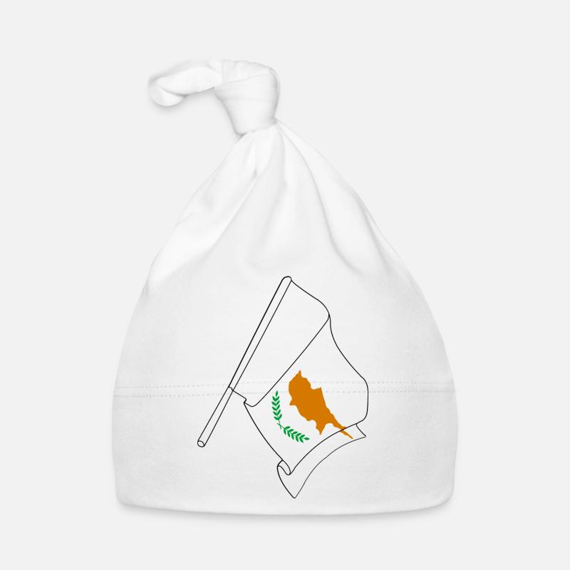 Drapeau Chypre Bonnet bio Bébé