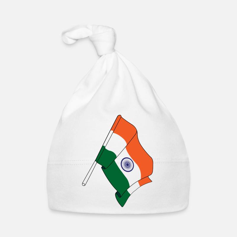 Drapeau de l’Inde Bonnet bio Bébé