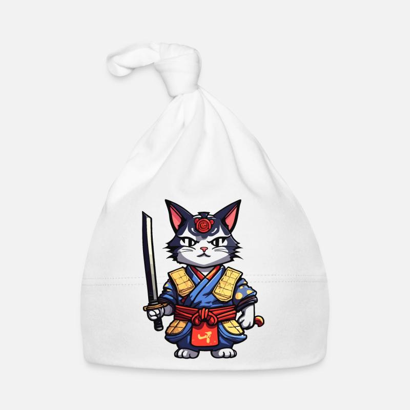 Chat samouraï #11 Bonnet bio Bébé