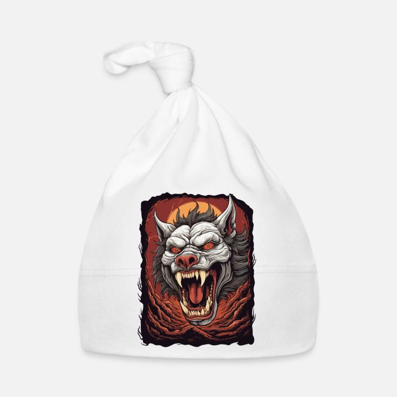 Hell demon dog Organic Baby Cap