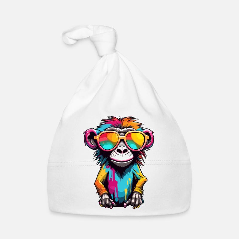 Affe / Tier / Zoo / Babian / Wild / Comic Baby Bio-Mütze