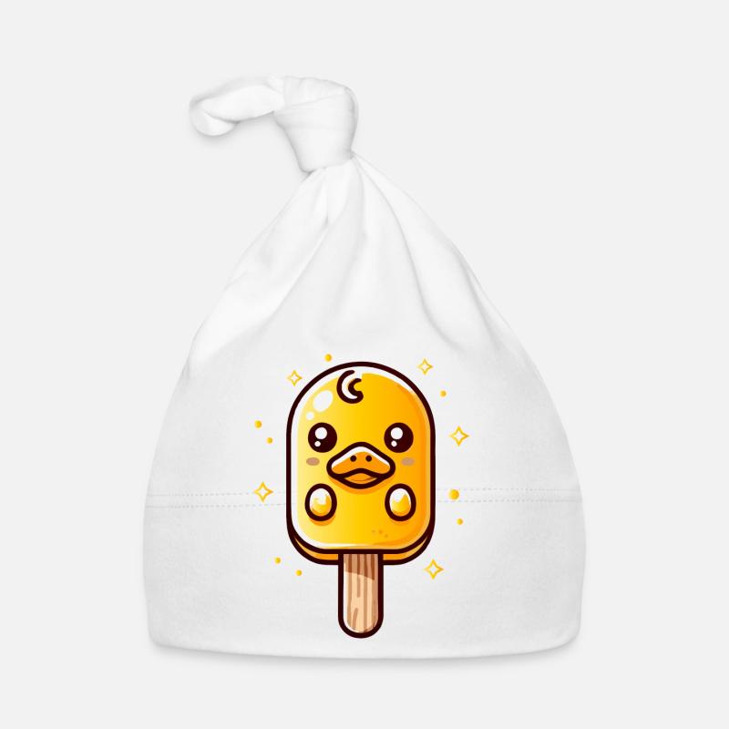 Motif de glace mignon poussin pour l’été Bonnet bio Bébé