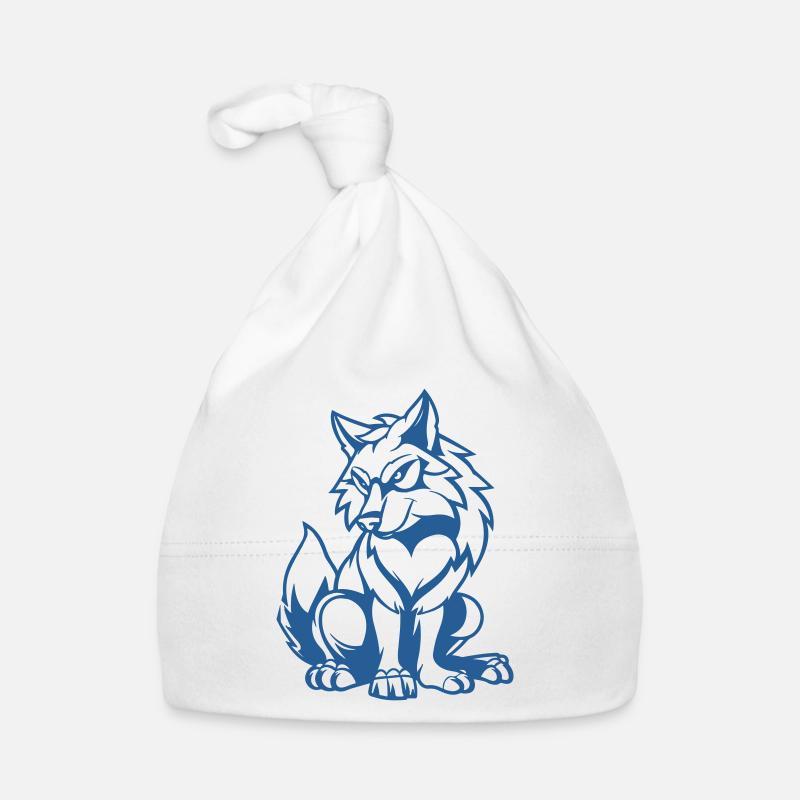 wolf comic Baby Bio-Mütze