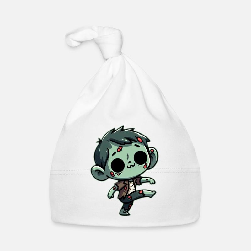 Whimsical Dancing Zombie - Halloween Undead Organic Baby Cap