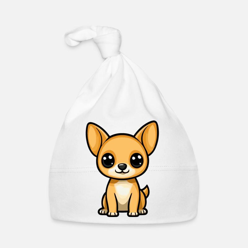 Chihuahua Hund Comic Niedlich Baby Bio-Mütze