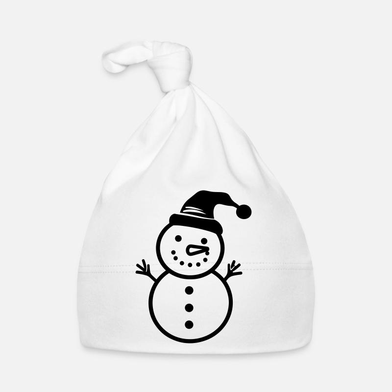Schneemann Baby Bio-Mütze