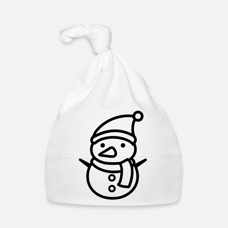 Schneemann Baby Bio-Mütze