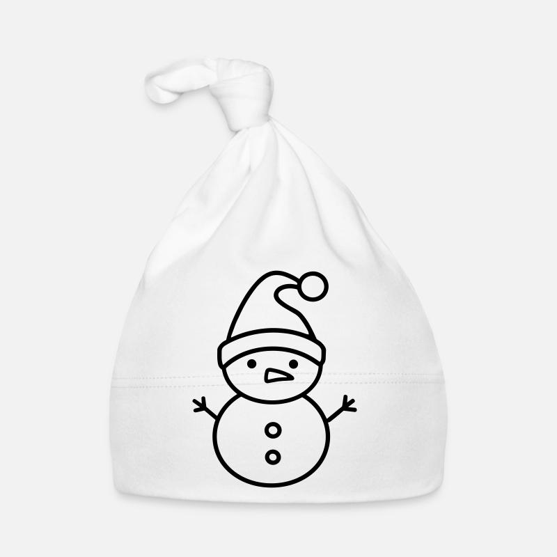 Snowman Organic Baby Cap