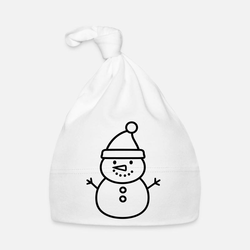 Schneemann Baby Bio-Mütze