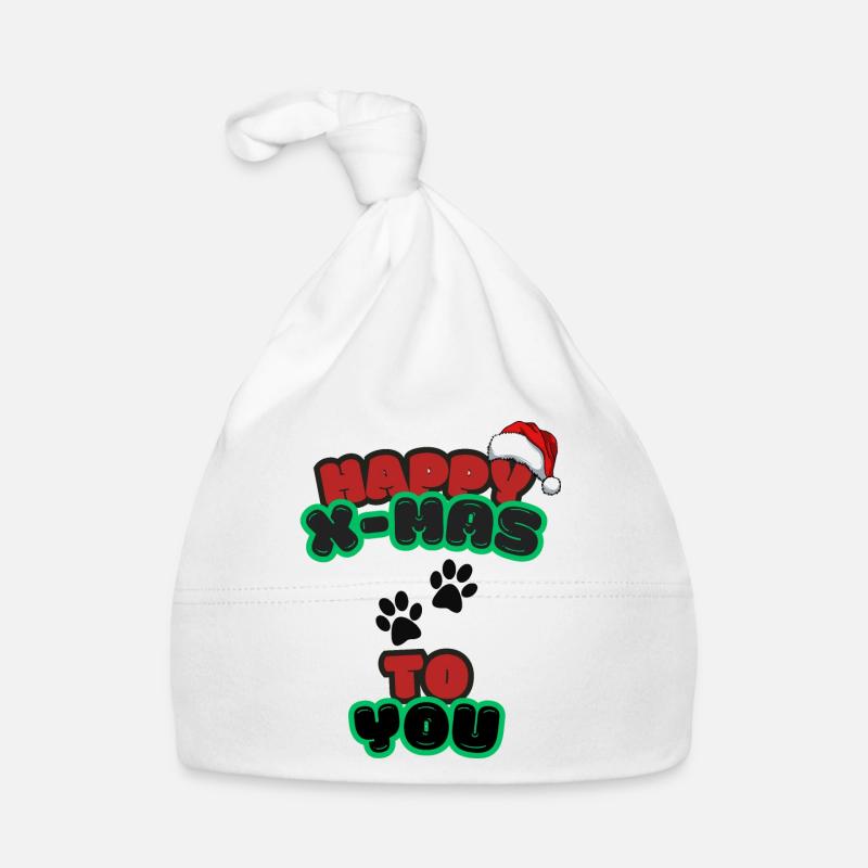 Conception de pattes de Noël heureux Bonnet bio Bébé