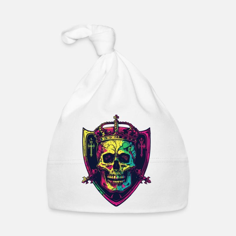 König Skull Krone Wappen Baby Bio-Mütze