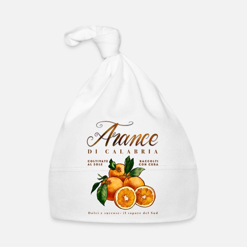 Oranges de Calabre - Bonnet bio Bébé - blanc