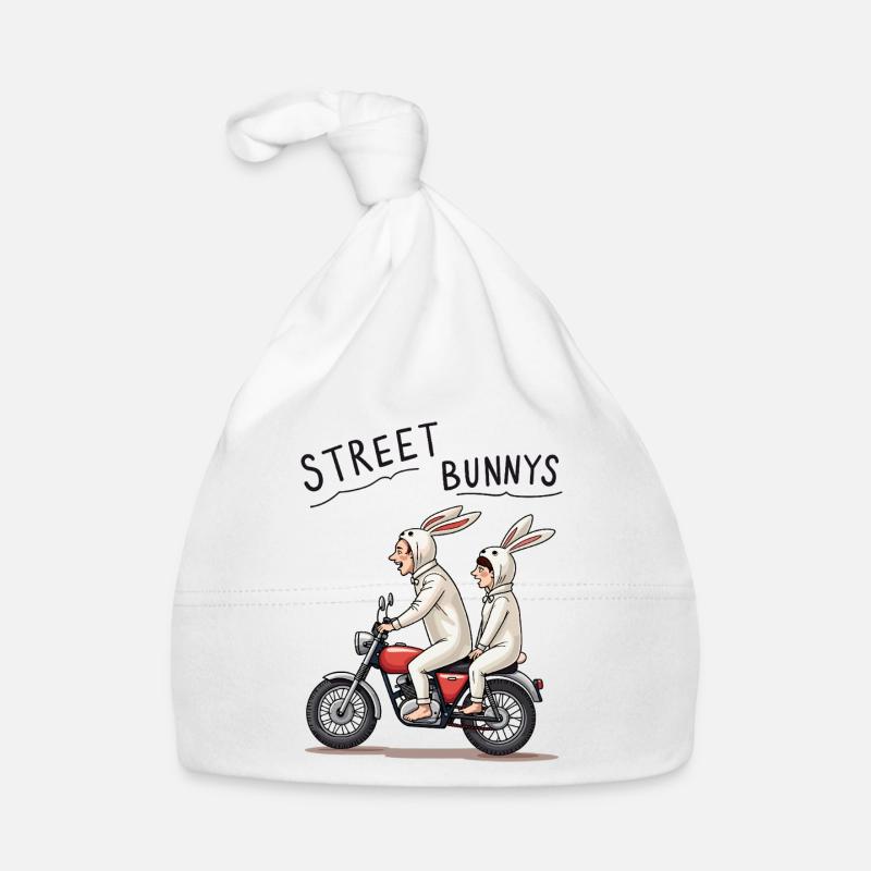 Biker Hasen Baby Bio-Mütze