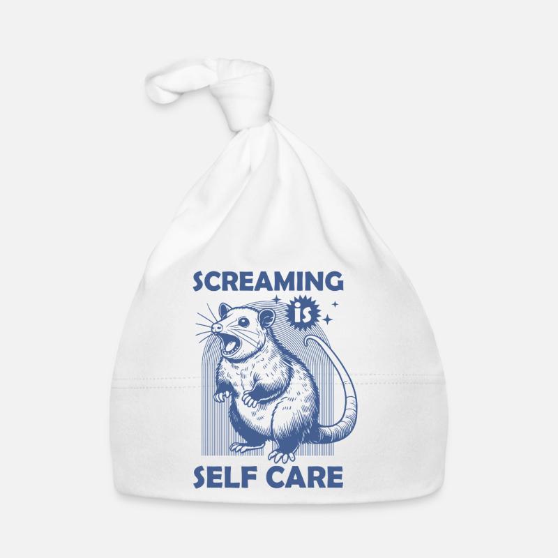 Katze mit humorvoller Botschaft Baby Bio-Mütze