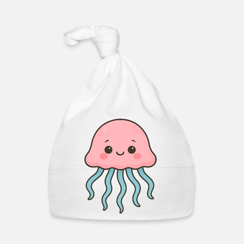 Illustration de méduse mignonne Bonnet bio Bébé