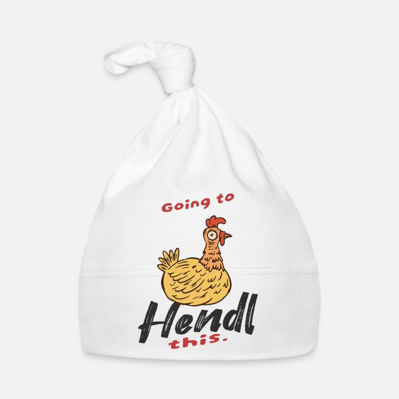 Verspieltes Huhn mit Humor Baby Bio-Mütze