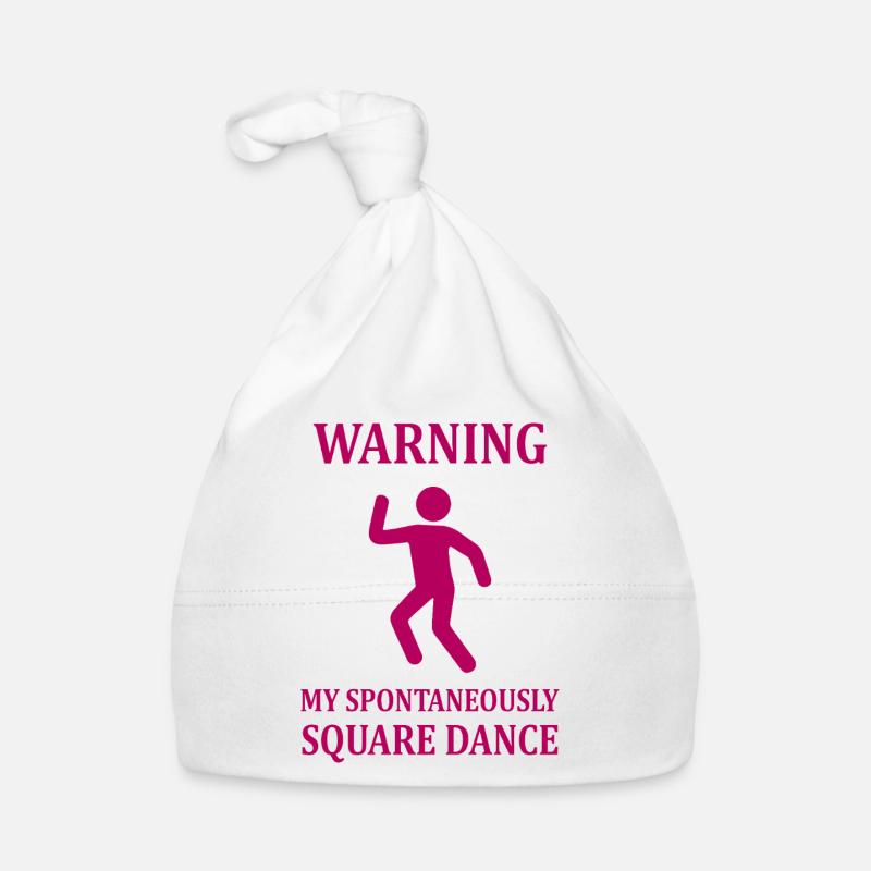 Warning Square Dance Organic Baby Cap