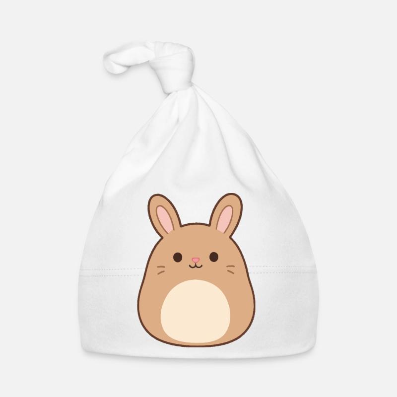 Cute Bunny Cartoon Print Organic Baby Cap
